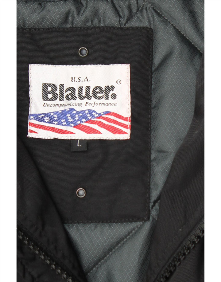 Blauer Herre Polstret Military Jacket UK 40 Stor Sort Nylon