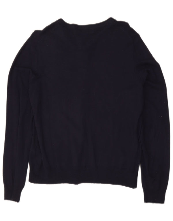 Marks & Spencer Dame Cardigan Sweater UK 14 Large Navy Blue Viscose