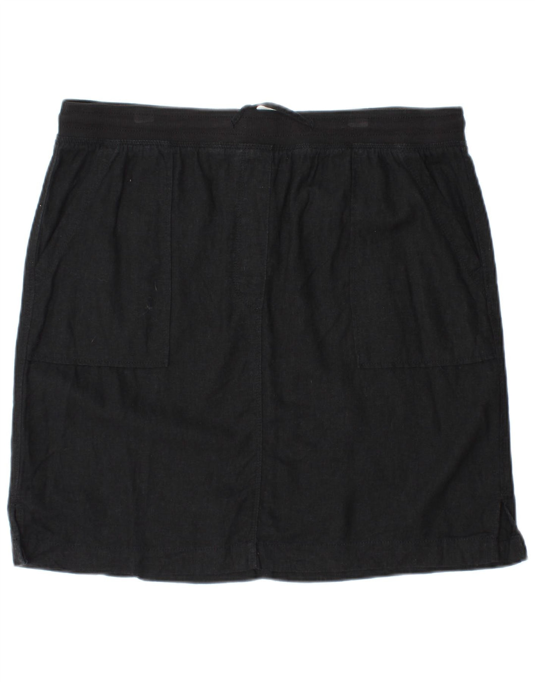 MARKS & SPENCER Mininederdel til kvinder UK 16 Large W34 Black Linen