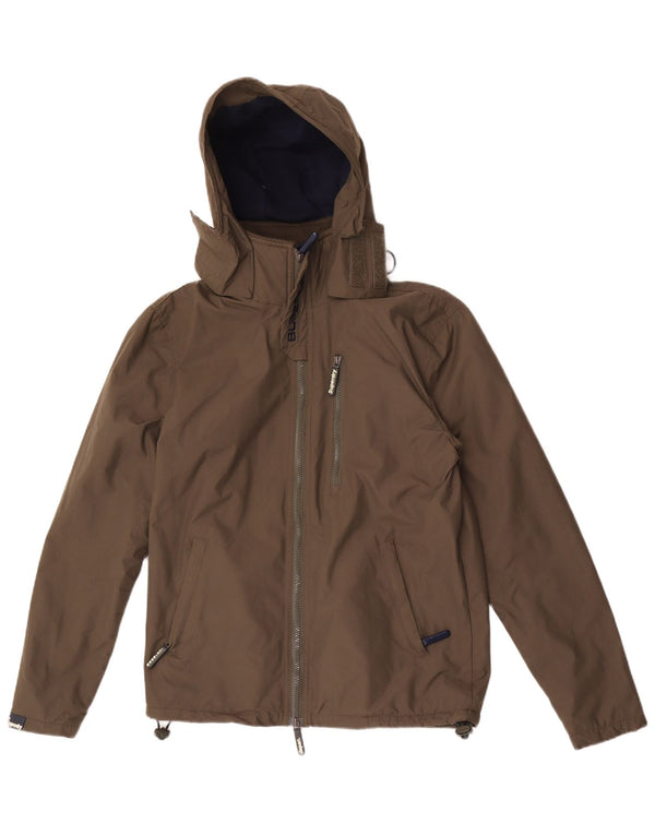 Superdry Herre The Windhiker Hooded Windbreaker Jacket UK 36 Small Khaki