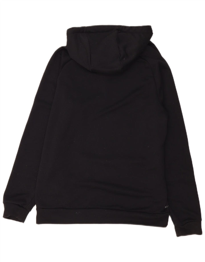 Nike Herre Dri Fit Grafisk Hoodie Jumper Medium Sort Polyester