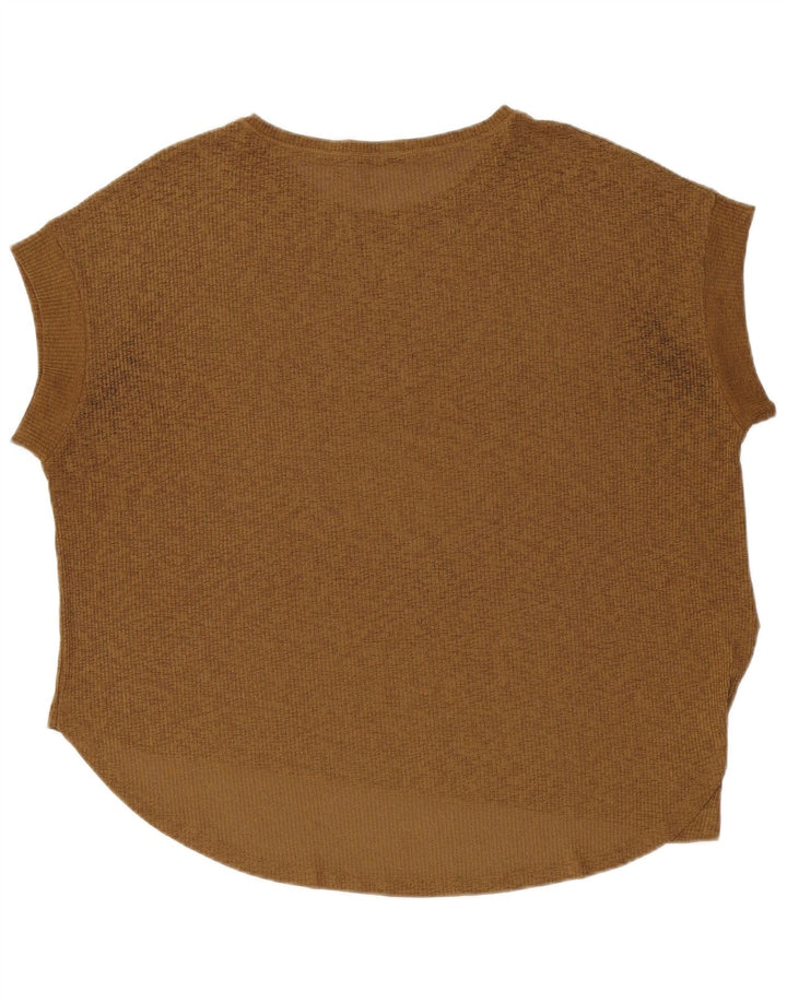 Zara Dame Asymmetrisk Oversized Bluse Top UK 16 Large Khaki