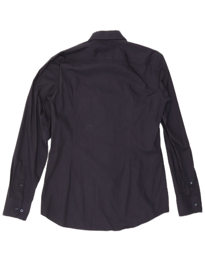 Hugo Boss Herre Slim Fit skjorte str. 39 15 1/2 Medium Navyblå