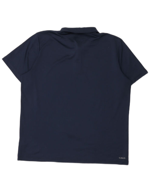 Adidas Climalite poloshirt til mænd XL marineblå polyester