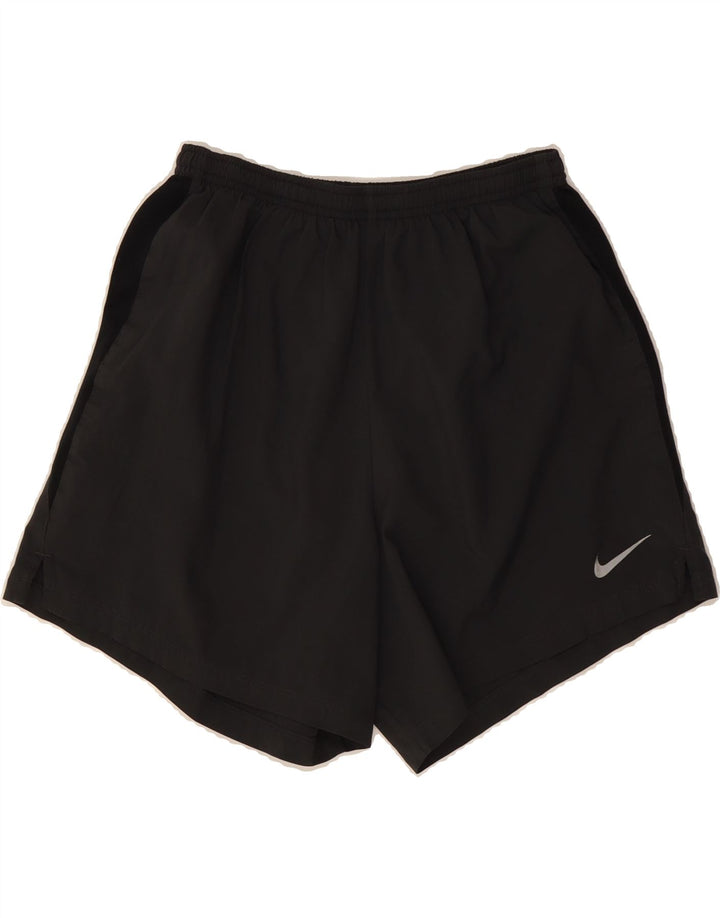 NIKE Womens Dri Fit Sport Shorts UK 10 Small Grey Colourblock Polyester Vintage Nike and Second-Hand Nike from Messina Hembry 