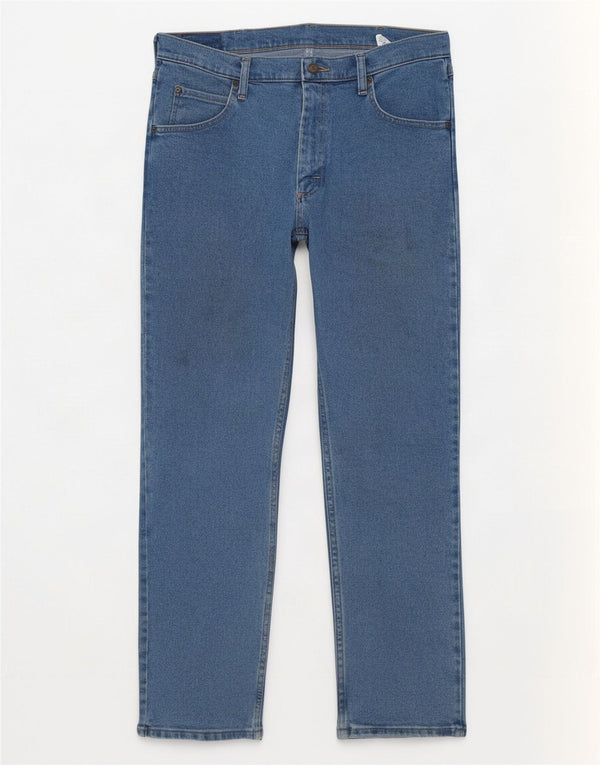 Wrangler Straight Jeans til mænd W34 L30 blå bomuld