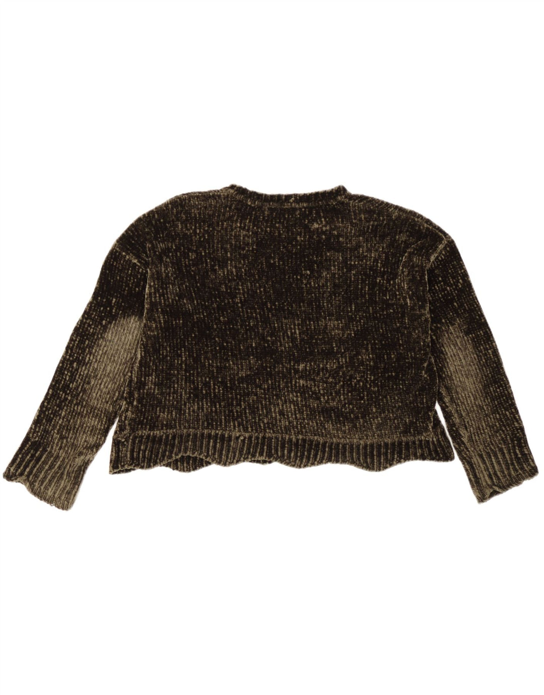 Zara Dame Oversized Crew Neck Jumper Sweater UK 10 Small Khaki