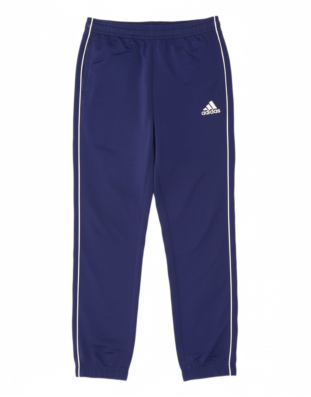 ADIDAS Boys Tracksuit Trousers Joggers 13-14 Years  Navy Blue Polyester