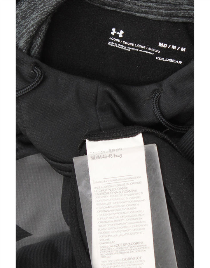 Under Armour Herre Cold Gear Grafisk Hættetrøje Jumper Medium Sort Polyester