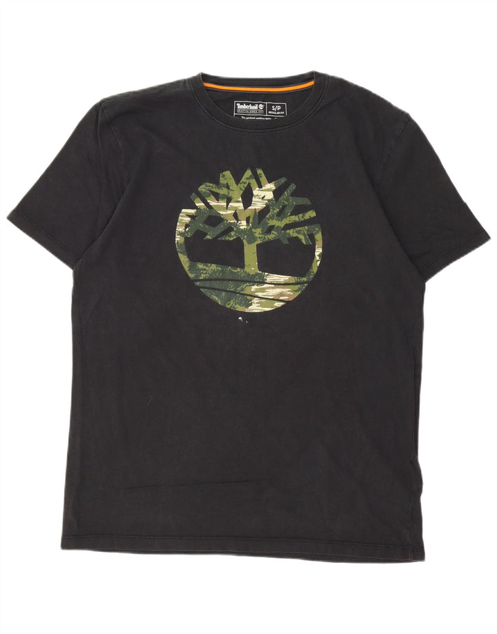 Timberland Herre Regular Fit grafisk T-shirt top lille sort bomuld