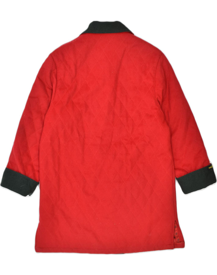 DOLOMITEN Womens Quilted Overcoat IT 44 XL Red Virgin Wool | Vintage Dolomiten | Thrift | Second-Hand Dolomiten | Used Clothing | Messina Hembry 