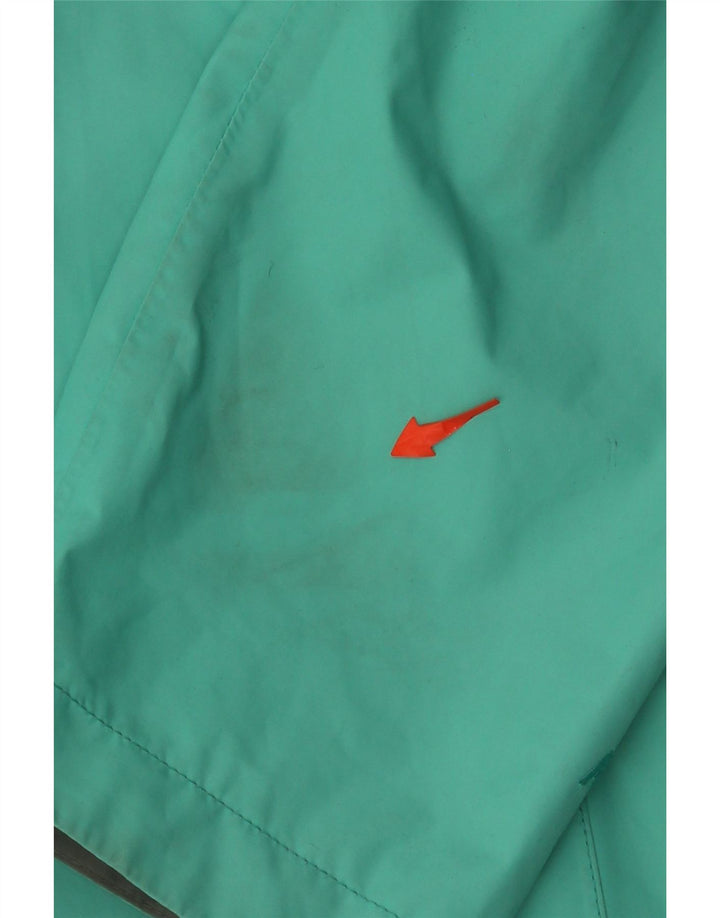 BERGHAUS Womens Hooded Rain Jacket UK 14 Large Turquoise Polyamide