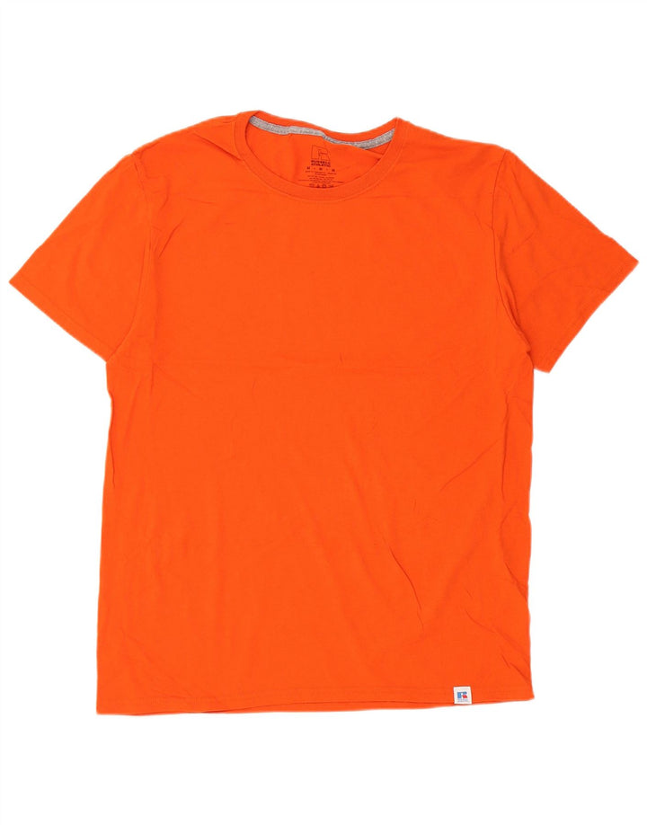 Russell Athletic Herre T-Shirt Top Medium Orange Bomuld