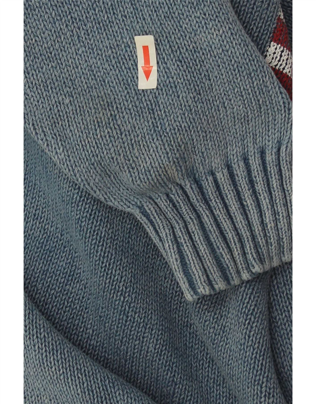 Woolrich Herre grafisk rund hals sweater XL blå bomuld