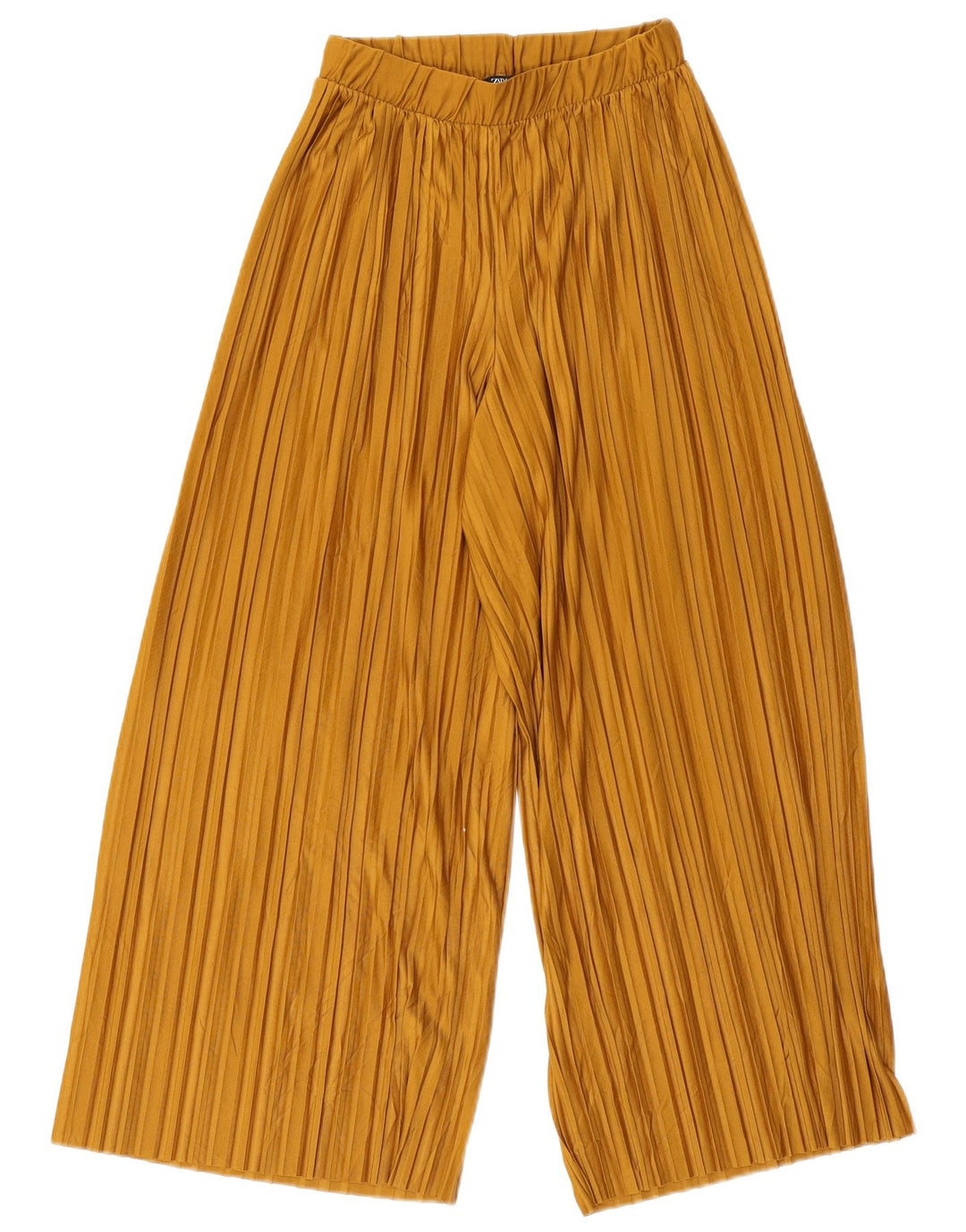 Zara Womens Vide Ben Cropped Trousers Small W26 L23 Beige Polyester