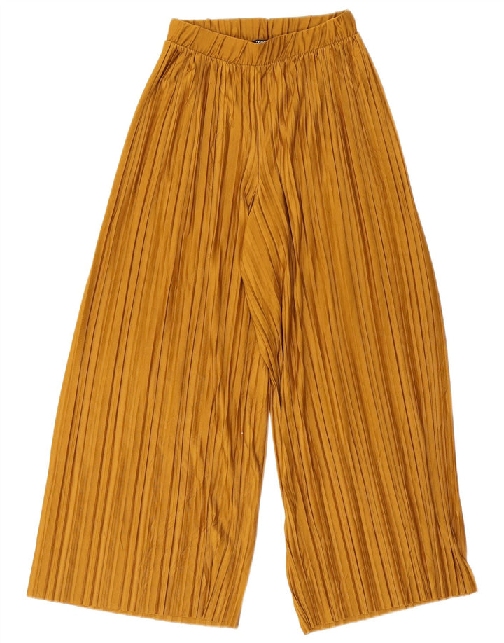 Zara Womens Vide Ben Cropped Trousers Small W26 L23 Beige Polyester