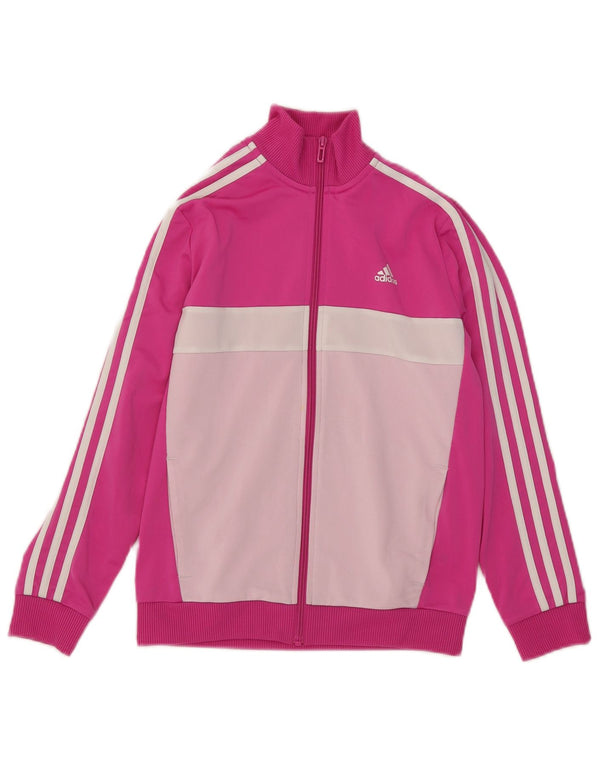 Adidas piger træningsdragt topjakke 11-12 år Pink Colourblock