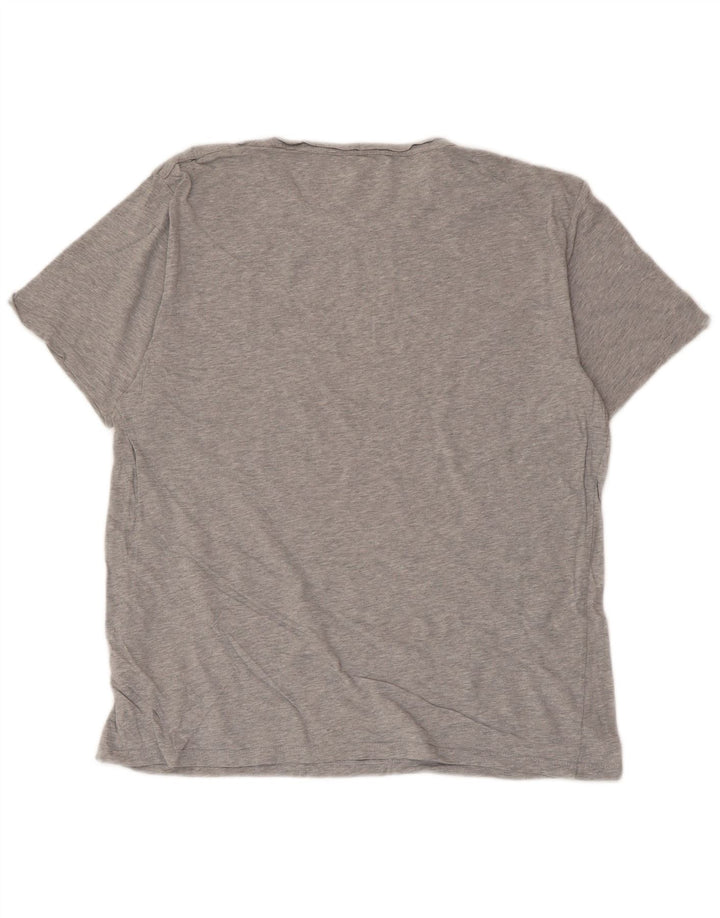 All Saints Herre Slim Fit T-Shirt Top Stor Grå Bomuld