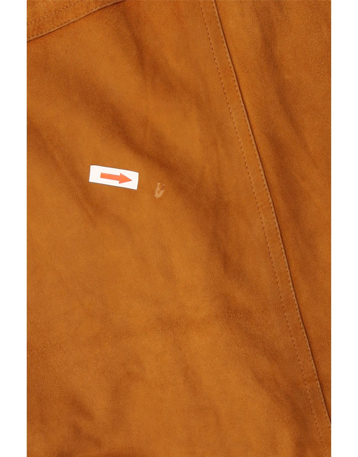 VINTAGE Bomberjakke i ruskind til mænd UK 42 XL Beige