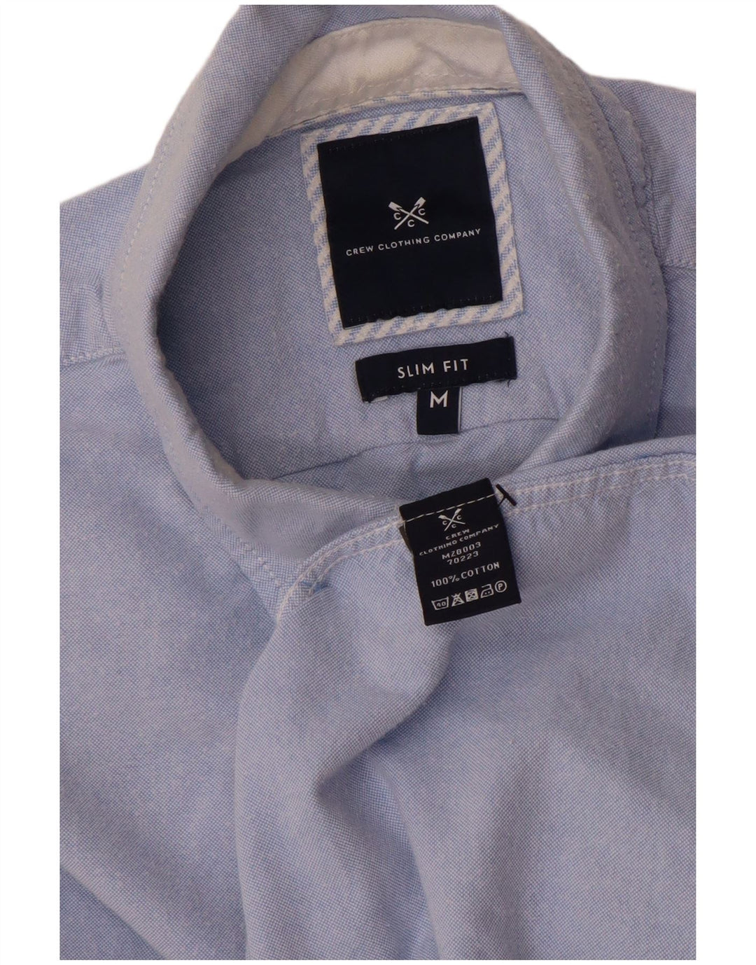 CREW TØJ Herre Slim Fit skjorte Medium Blue Cotton