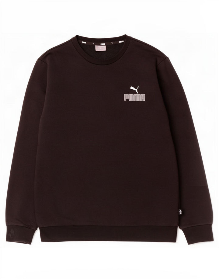 Puma Herre Grafisk Sweatshirt Jumper Medium Sort Bomuld
