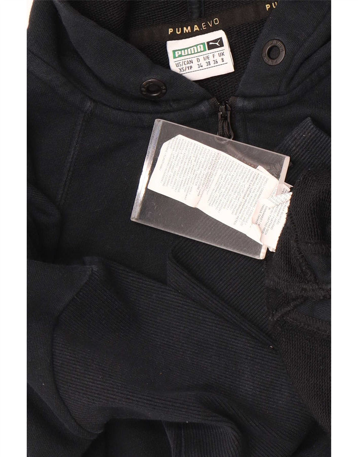 Puma oversized hættetrøje til kvinder DK 8 Lille sort bomuld