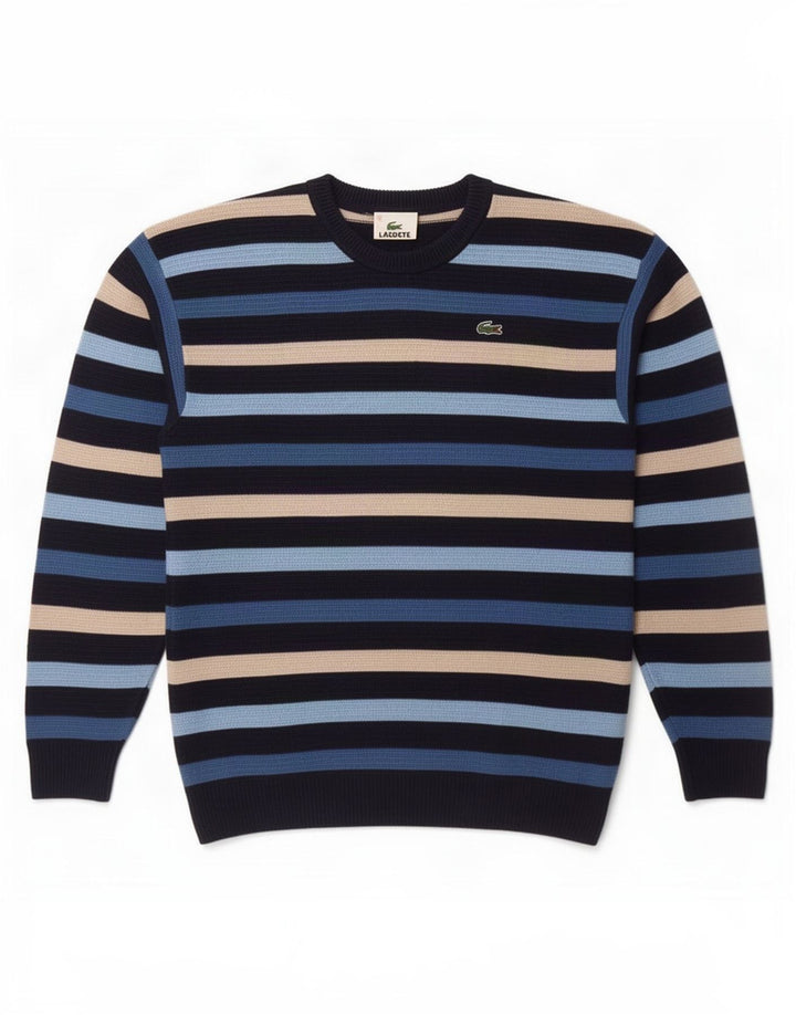 Lacoste drenge sweater med rund hals 11-12 år flerfarvet stribet
