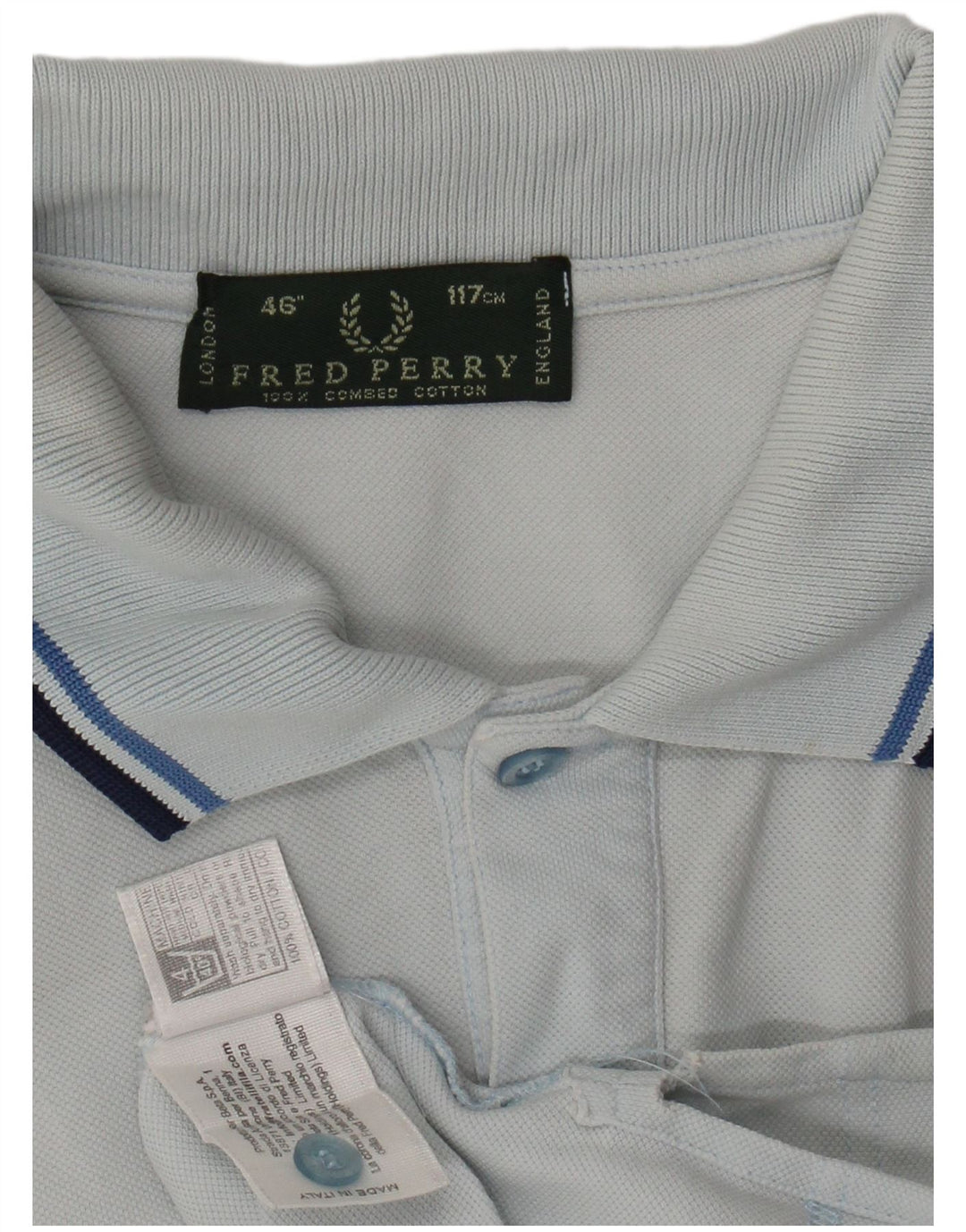 Fred Perry Herre poloskjorte stor blå bomuld