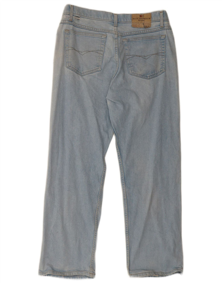 Marks & Spencer Jeans med brede ben til kvinder W34 L29 blå bomuld