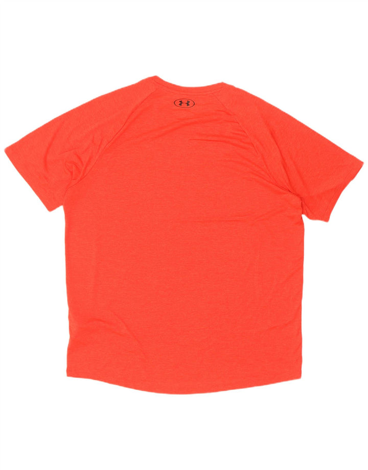 Under Armour Herre Heat Gear T-Shirt Top XL Rød Polyester