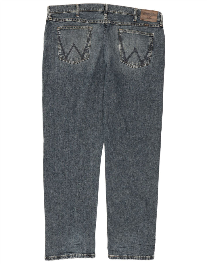 Wrangler Herre Regular Fit Straight Jeans W40 L30 Blå Bomuld