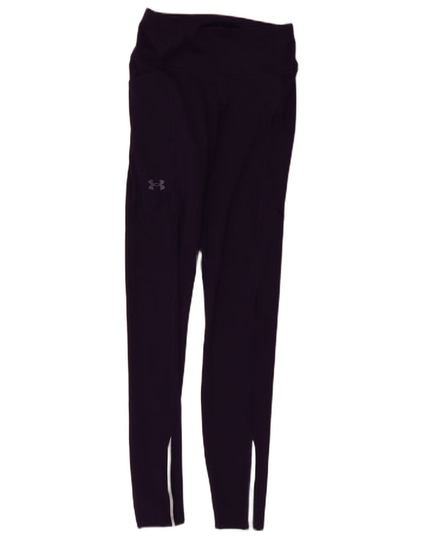 Under Armour Dame Leggings UK 4 XS Lilla Polyester
