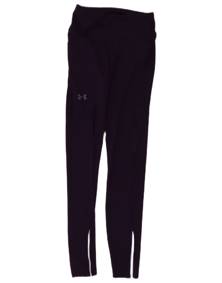 Under Armour Dame Leggings UK 4 XS Lilla Polyester