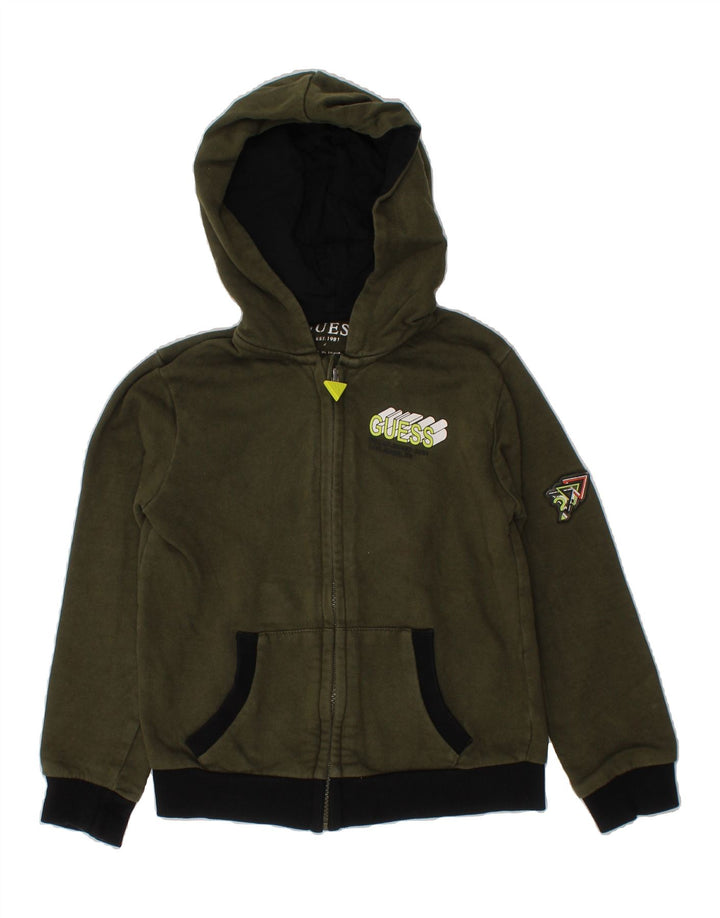 GUESS Boys Graphic Full Tracksuit 5-6 Years  Khaki Colourblock Cotton Vintage Guess and Second-Hand Guess from Messina Hembry 
