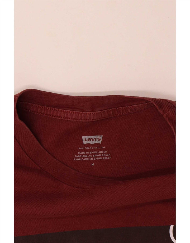 Levi's Herre grafisk T-shirt Top Medium Bourgogne bomuld