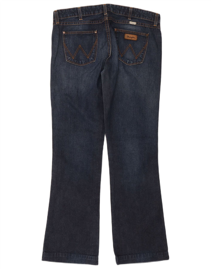 Wrangler Dame Megan Bootcut Jeans W32 L34 Marineblå Bomuld