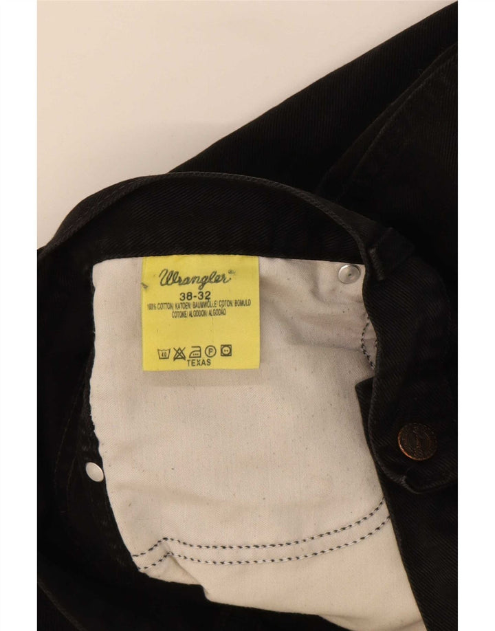 Wrangler Straight Jeans til mænd W38 L29 sort bomuld