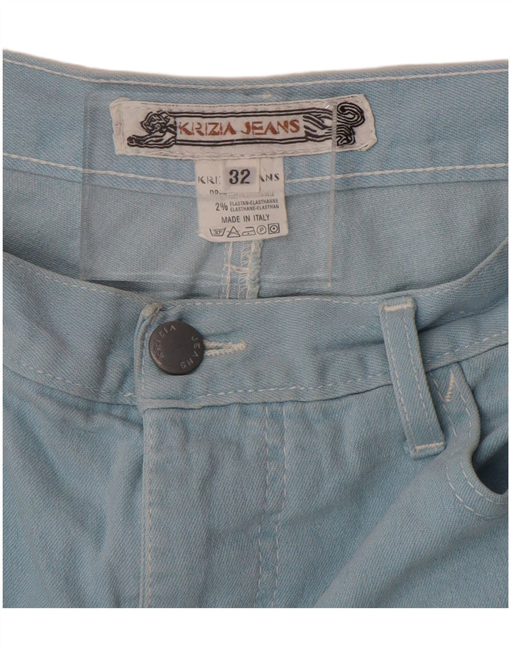 Krizia Mens Tapered Jeans W32 L28 Blue Cotton