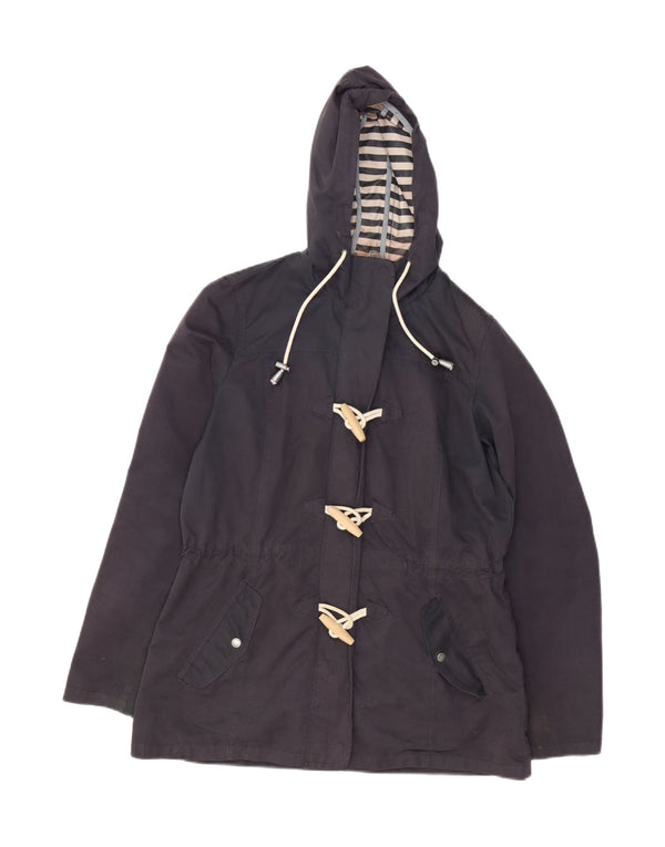 FAT FACE Womens Hooded Rain Jacket UK 12 Medium  Navy Blue