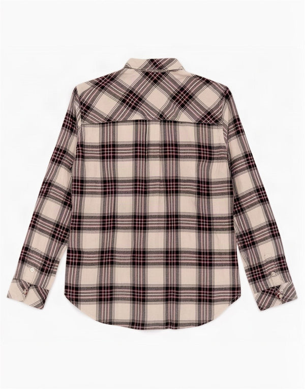 Tommy Hilfiger Dame Flanellskjorte UK 6 XS Hvid Plaid Viscose