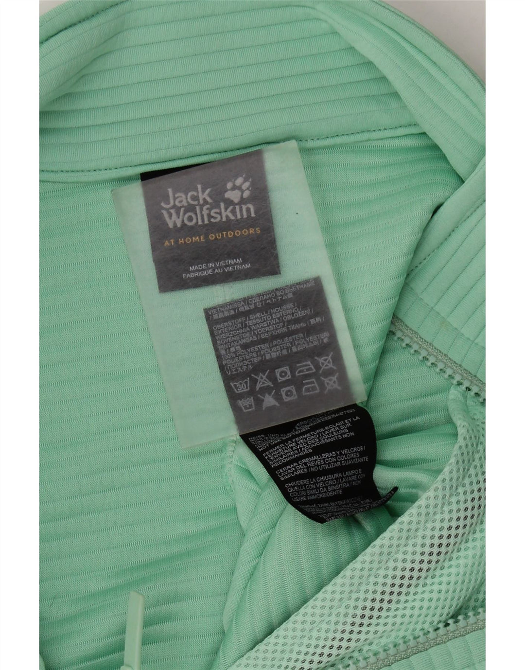 JACK WOLFSKIN Træningsdragt topjakke til kvinder UK 10 Lille grøn polyester
