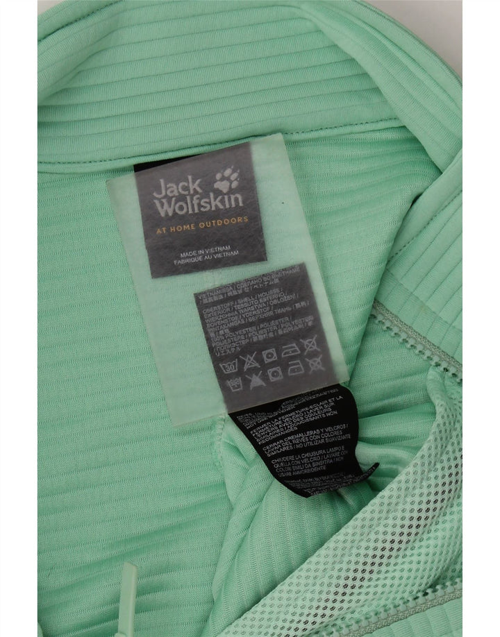 JACK WOLFSKIN Træningsdragt topjakke til kvinder UK 10 Lille grøn polyester