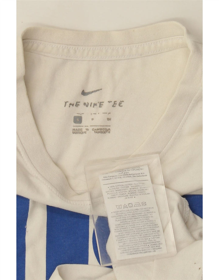 Nike grafisk T-shirt top til mænd, lille hvid bomuld