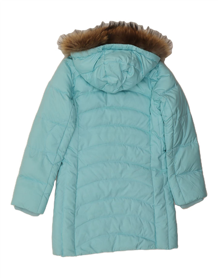 ESCADA Womens Hooded Padded Coat EU 36 Small Blue Polyester Winter Vintage Escada and Second-Hand Escada from Messina Hembry 