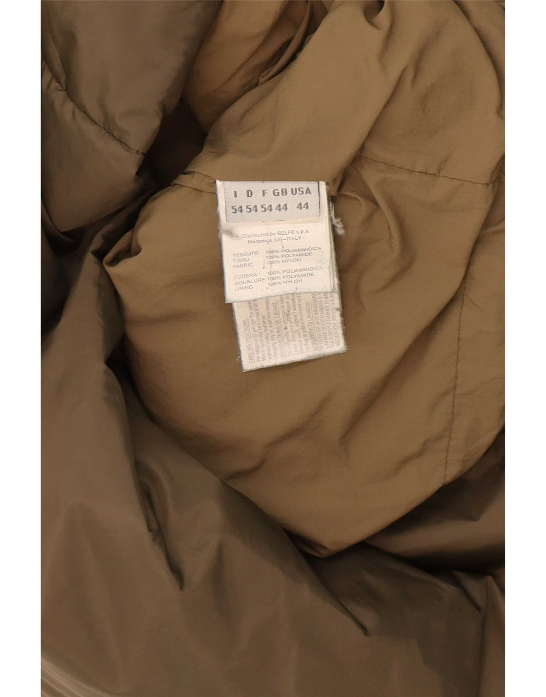 Belfe Herre hættepolstret jakke UK 44 2XL Khaki Polyamid
