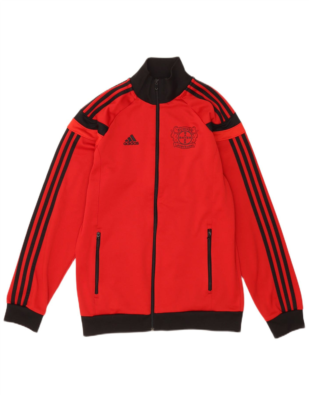 Adidas Herre Bayer Leverkusen Træningsdragt Topjakke Lille Rød Colourblock