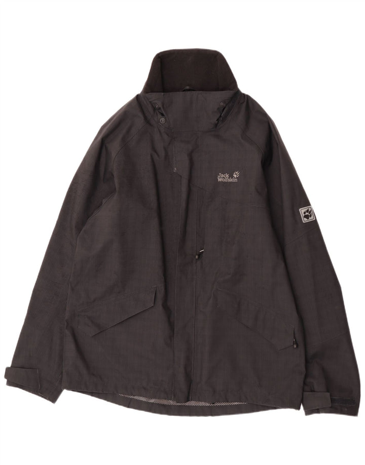 Jack Wolfskin Herre regnjakke UK 40 Large Black Polyester