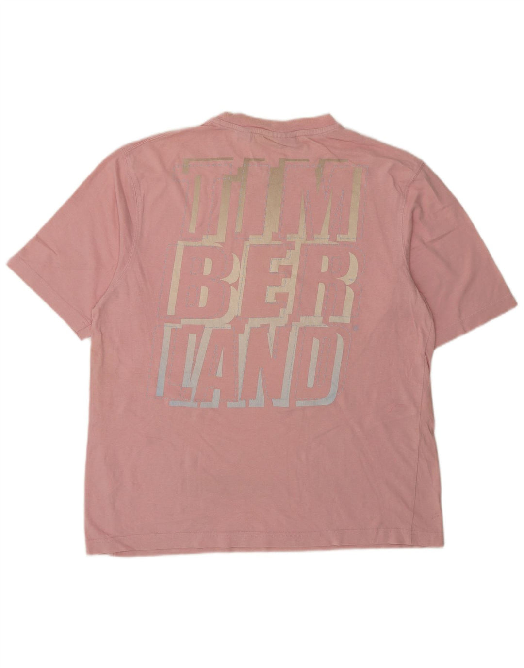 Timberland Herre Grafisk T-Shirt Top Stor Pink Bomuld