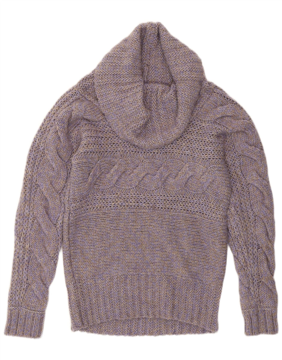 Esprit Dame Rullehals Sweater UK 14 Medium Lilla Uld
