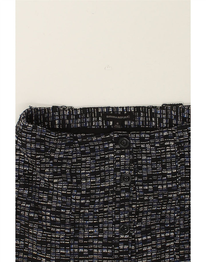 BANANA REPUBLIC Womens Straight Skirt US 6 Medium W32 Black Check | Vintage Banana Republic | Thrift | Second-Hand Banana Republic | Used Clothing | Messina Hembry 